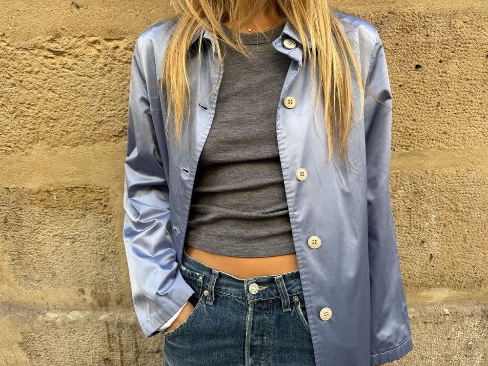 SILK ICE BLUE TRENCH