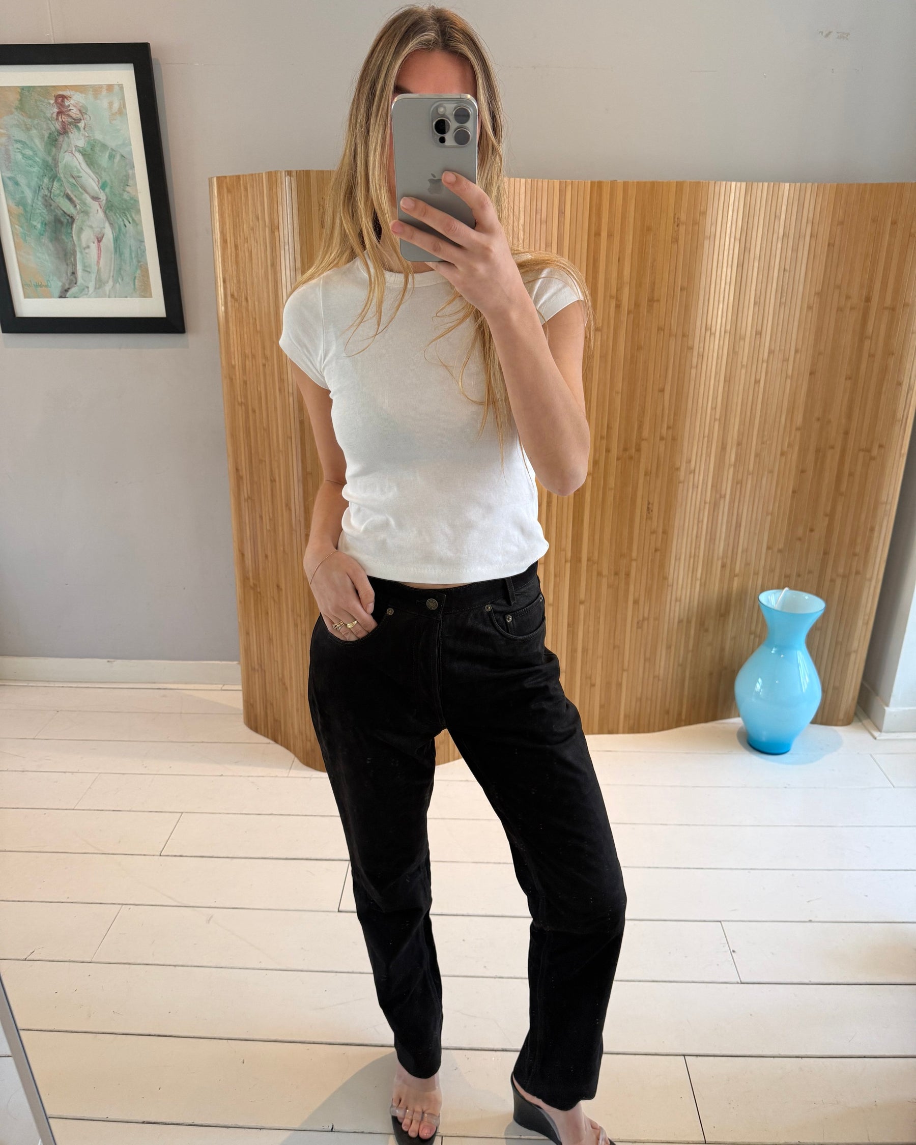 Suede Pants