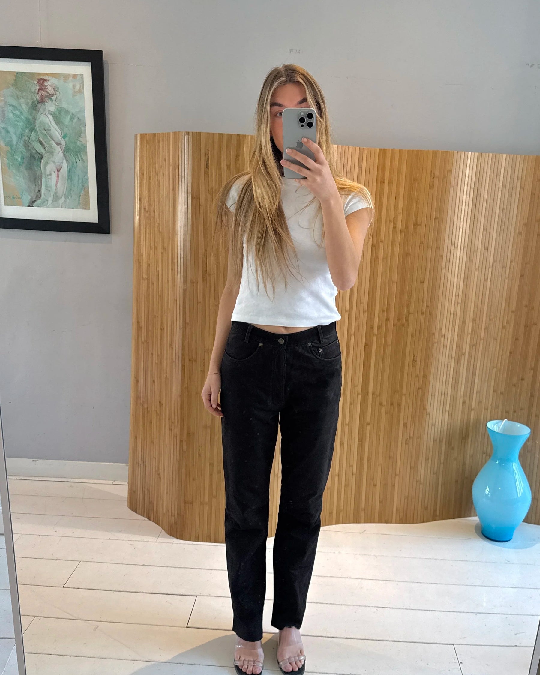 Suede Pants