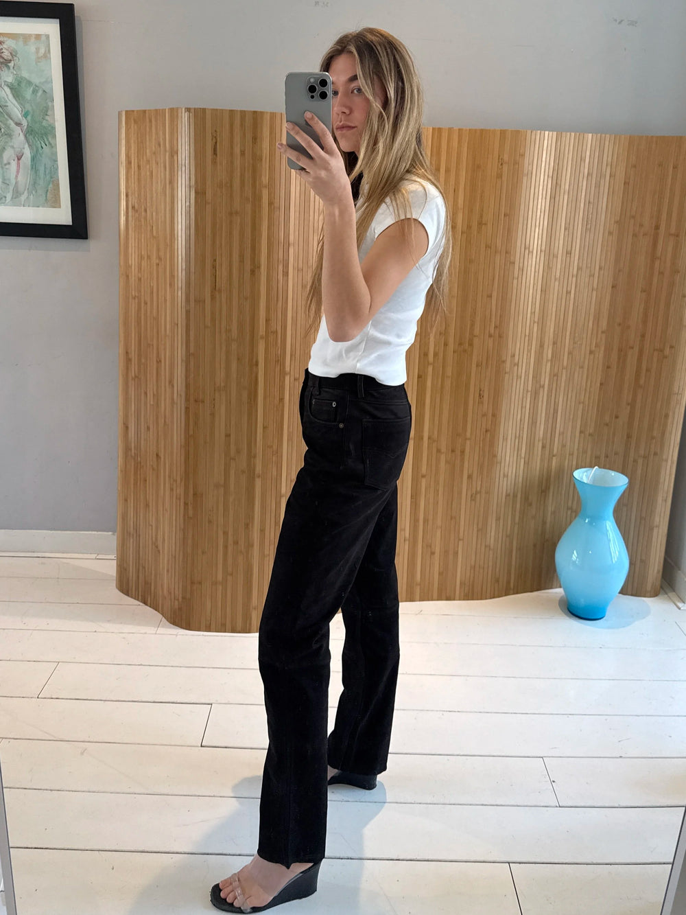 Suede Pants