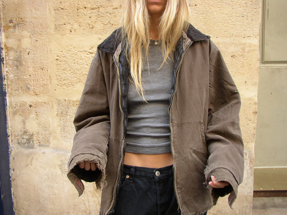 DISTRESSED WORKWEAR JACKET