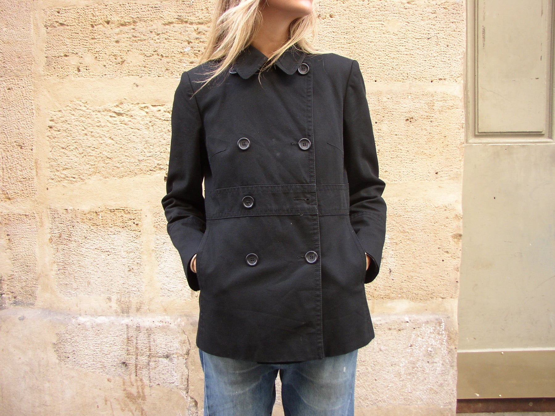 DOUBLE BREASTED CANVAS JACKET